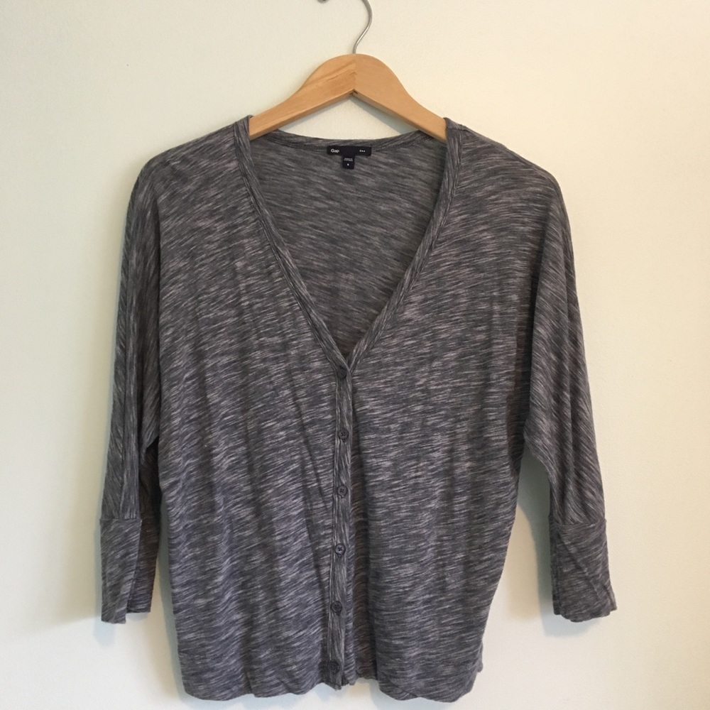 GAP Blue Stripe Dolman 3/4 Sleeve Cardigan Small